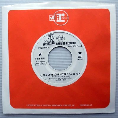 TINY TIM 45 I'm a lonesome little raindrop What the world needs now is love e102 - Image 1 of 2