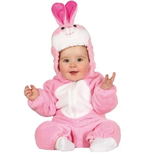Baby & Toddler Bunny Rabbit Fancy Dress Costume Childs Pink Animal Suit New fg - Picture 1 of 6