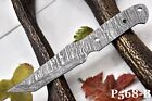 Custom Damascus Steel Blank Blade Tanto Hunting Knife DIY Handmade (P568-B)