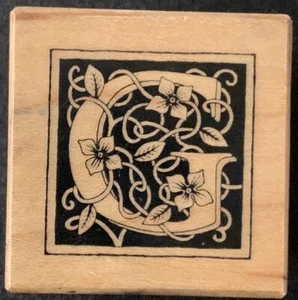 PSX B2019 Florentine Letter G Rubber Stamp - Picture 1 of 3