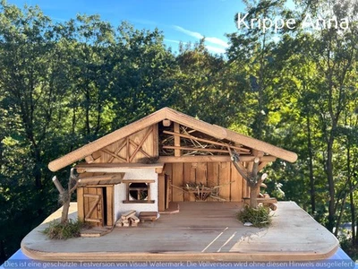 GORGEOUS CHRISTMAS NATIVITY SCENE "Florian" MANGER STABLE NEW Rustic NATIVITY STABLE - Image 1 of 4