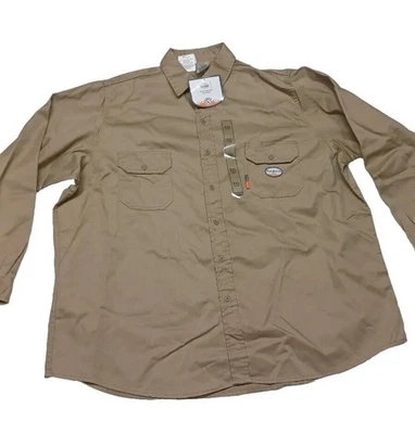 Camisa de trabajo Rasco 3XL alta FR de sarga ligera para hombre - FR1003KH 7,5 onzas Foto 1 de 4