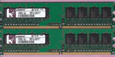 2GB 2x1GB KINGSTON KCM633-ELC DDR2-800 PC2-6400 DESKTOP ELPIDA RAM MEMORY KIT - Image 1 of 4