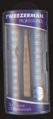 2016 Tweezerman 1256 Professional Rose Gold Collection SLANT TWEEZER! Stainless - Image 1 of 2