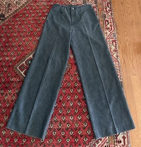 Jeans donna J. Peterman nero vita alta gamba larga taglia 4 pieghe pressate - Foto 1 di 6