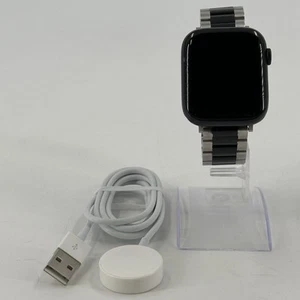 Apple Watch (Series 9) 45mm Graphite Aluminum (LTE) w/ Stainless Steel - Picture 1 of 5