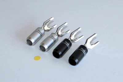 Inakustik Referenz KS 103 Kabelschuhe Spade Rhodium beschichtet 4 Stück / 9,2mm