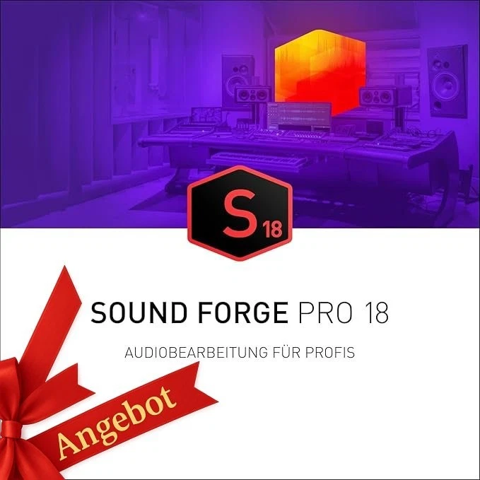 SOUND FORGE Pro 18 Audio Editor Musikprogramm Windows 10/11 Vollversion DVD Code - Bild 1 von 4