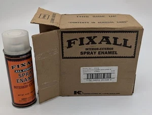 Vintage NOS New Case 6 Cans Fixall Spray Enamel K1316 Clear Coat Lacquer Paint - Picture 1 of 4