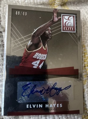 2015-16 Panini Donruss Elite Signatures /49 Elvin Hayes #ES-EH Auto HOF - Image 1 of 2