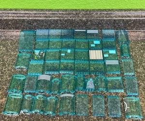 x48 LEGO Window Blue Glass Clear Wall Square Panel Cylinder Waterfall City Y1240 - Picture 1 of 1