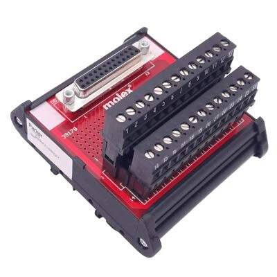 Parker Molex VM25 Breakout Board, 25-Pin Female to Screw Terminals, DIN Rail - Image 1 of 4