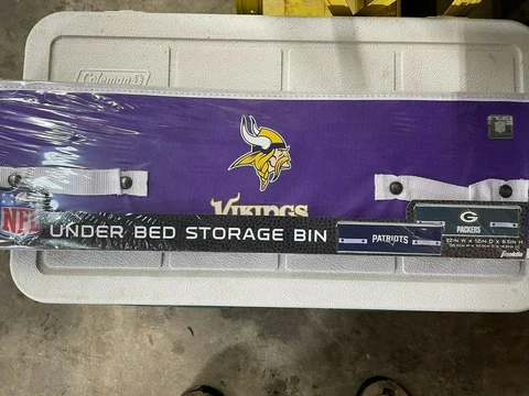New Minnesota Vikings NFL Franklin Under Bed Storage Bin - 22"x12"x6.5" Cover