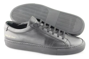 Herren COMMON PROJECTS '1528 Achilles' Schwarz Leder Turnschuhe Größe US 9 EUR 42 - Bild 1 von 7