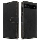 For Google Pixel 7a Case, Slim Leather Wallet Flip Stand Shockproof Phone Cover