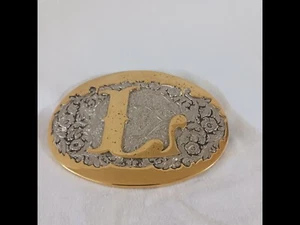 Vintage Award Design Medal 24 K Gold Plated Belt Buckle - Picture 1 of 2