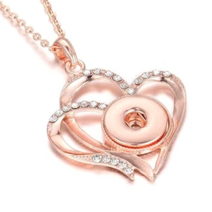 Collana donna oro ciondolo misura 18 mm bottone a scatto gioielli adatta a scatto ciondoli metallo - Foto 1 di 24