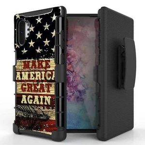 MAKE AMERICA GREAT AGAIN Funda de Teléfono Híbrida con Clip Armadura Resistente para Serie SAMSUNG - Imagen 1 de 6