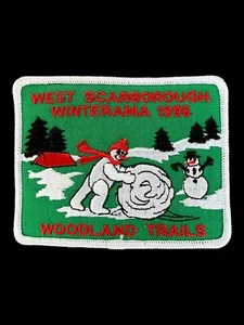 Vintage Scouts Canada West Scarborough Winterama 1996 Patch 4”x3” Ontario - Imagen 1 de 1