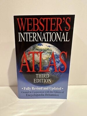 Webster's International Atlas by Merriam-Webster English Paperback Book NEW! - Image 1 of 4