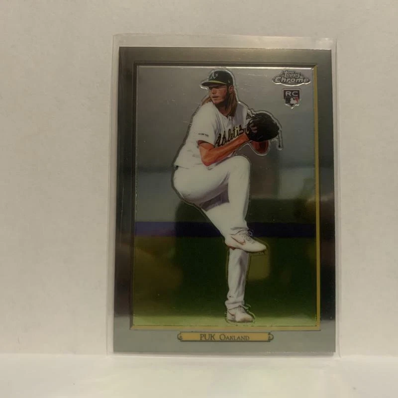 TRC-39 A.J. Puk Oakland Athletics Chrome  2020 Topps Series One Baseball Card JC - Image 1 of 2