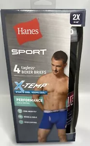 NEW-Hanes Boxer Brief 4-Pack Men X-Temp Underwear- Performance,XXL- 2P - Picture 1 of 2