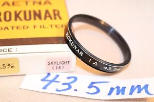 New Vtg Rokunar 43.5mm SKY 1A FILTER Japan 43.5mm Skylight 1A Filter - MINT - Picture 1 of 10