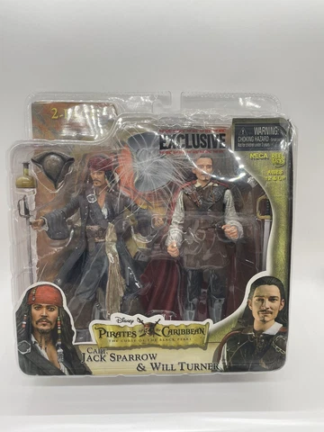Pirates Of The Caribbean, Meca Reel Toys 2 Pack Jack Sparrow & Will Turner  NIP Cover