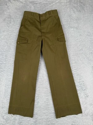 VINTAGE Boy Scouts Pants Youth 25 Green Official Uniform Cotton Twill 25x25 - Image 1 of 4