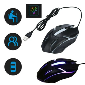 Optical Wired Gaming Mouse Professional Colorful Backlight Gamer Mice For Laptop - Picture 1 of 9