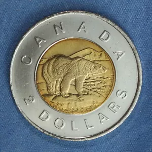 Canada 1998 Toonie 2$ from an Original Mint Roll (Normal Polar Bear Reverse) - Picture 1 of 3