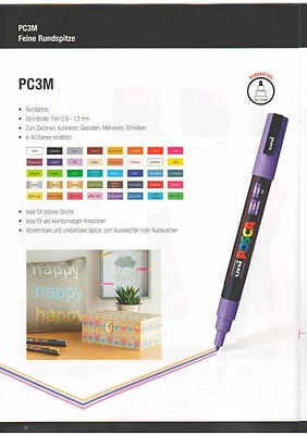 Farbmarker von POSCA PC-3M ideal zum Gestalten Kreieren mit persönlicher Note