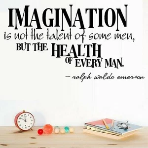 Imagination by Ralph Waldo Emerson decalcomania vinile decorazione casa 11" x 19" - Foto 1 di 1