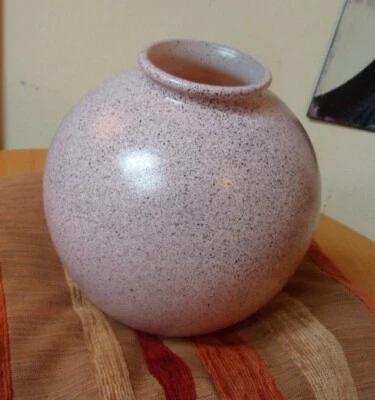 STUDIO NOVA (PORTUGAL) GLAS TISCHVASE - FLIEDER MIT GESPRENKELTER GRANITE NACHBILDUNG - H17,8cm - Bild 1 von 4