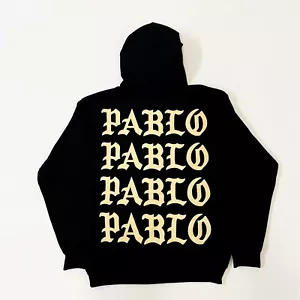 Kanye West PARIS I Feel Like Life of Pablo TLOP Pop-Up Black Hoodie Sweatshirt M - Picture 1 of 3