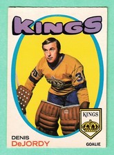 (1) DENIS DEJORDY  1971-72 O-PEE-CHEE # 63 KINGS GOALIE VG  CARD (I1173)