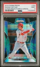 2019 Panini Prizm 153 Shohei Ohtani Hyper Prizm-Purple & Green PSA 9 Rare