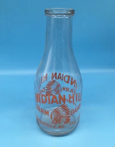 Indian Hill Farm Dairy - One Quart Milk Bottle - Greenville, ME - Picture 1 of 8