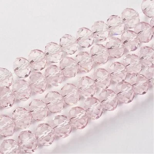 50 Pink Crystal Glass Bicone Beads Faceted Misty Rose 4mm - Picture 1 of 3