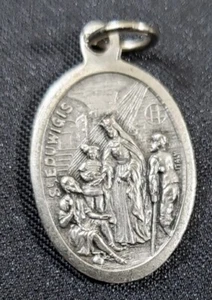 Saint Eduwigis Medal - Patron Saint of Silesia - 24" Silver Chain - Picture 1 of 3