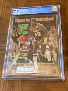 Magic Johnson Sports Illustrated CGC 7.0 OW/White (NBA Finals vs Boston)- 1984 - Picture 1 of 3