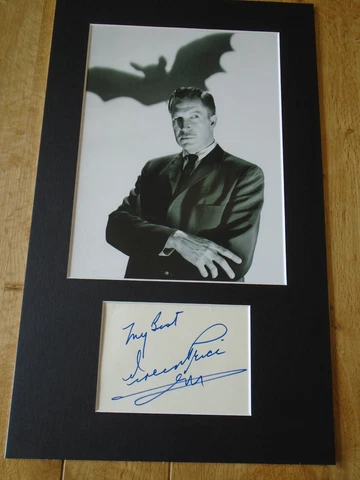 Vincent Price Genuine Signed Authentic Autograph - UACC / AFTAL Cover