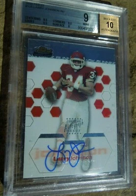2003 Topps Finest 482/999 Larry Johnson #125 BGS 9 Rookie Auto - Image 1 of 4