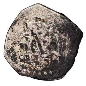 Espagne 1/2 real Philippe IV monogramme argent année atelier indéterminés KM.16 - Picture 1 of 2