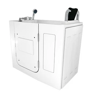 Sitzbadewanne Senioren Wanne Sitzwanne mit Tür S08-A-R 68x110cm - Bild 1 von 9