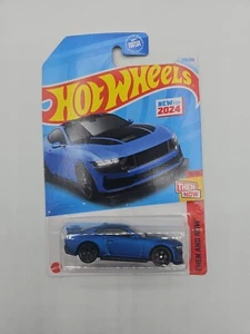 2024 Hot Wheels Blue Ford Mustang Dark Horse Then And Now #250 - Picture 1 of 9