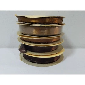 Cinta de satén tonos de carretes marrones lote de 5 álbumes de recortes artesanales vintage - Imagen 1 de 2