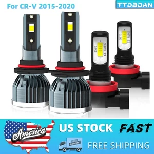 For Honda CR-V 2015-2020 LED Headlight Bulbs Kit 9005 H11 High Low Beam 6000K - Picture 1 of 12