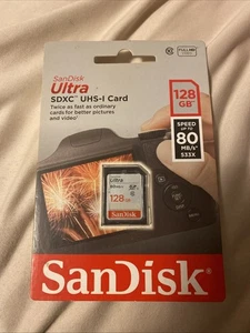 SanDisk Ultra 128GB SDXC UHS-I Memory Card 80mb/S SDSDUNC-128G-GN6IN - Picture 1 of 1