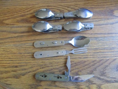 5 Hobo Knives Knife Fork Spoon Opener Knife's No Scales NOS Colonial Knife USA - Image 1 of 4